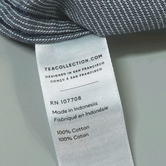 2 Tea Collection Railroad Romper Jumpsuit Baby 9-12 Month Boy Girl Blue Striped - Picture 8 of 13